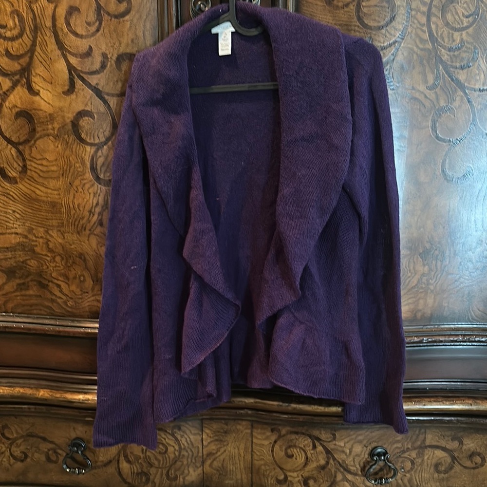 Chico’s Women's Purple Cardigan Sweater